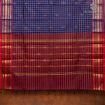 Chettinad Cotton Sarees - Dark Navy Blue SASC36503 - Image 3