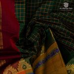 Chettinad Cotton Sarees - Dark Green SASC36505 - Image 2