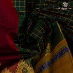 Chettinad Cotton Sarees - Dark Green SASC36511 - Image 2
