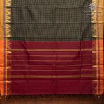 Chettinad Cotton Sarees - Dark Green SASC36511 - Image 3