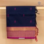 Chettinad Cotton Sarees - Dark Navy Blue SASC36517