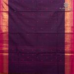 Chettinad Cotton Sarees - Dark Purple SASC36539 - Image 3