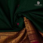 Chettinad Cotton Sarees - Dark Green SASC36540 - Image 2