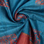 Fancy Tussar Sarees -  Smalt Blue SASFS36548 - Image 2