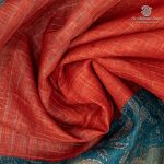 Fancy Linen Sarees - Orange SASFS36660 - Image 2