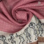 Fancy Linen Sarees - Onion Pink SASFS36662 - Image 2