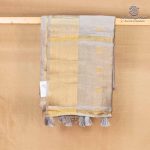 Fancy Raw Silk Saree - Silver SASFS36597