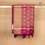Fancy Raw Silk Saree - Burgundy SASFS36602