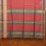 Fancy Raw Silk Saree - Earth Red SASFS36609 - Image 4