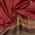 Fancy Raw Silk Saree - Earth Red SASFS36609 - Image 2