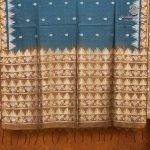 Fancy Raw Silk Saree - Greyish Blue SASFS36614 - Image 4