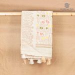 Fancy Raw Silk Saree - Cream SASFS36624