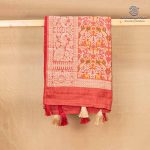 Fancy Raw Silk Saree - Faded Red SASFS36626