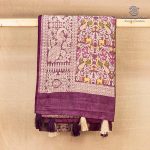 Fancy Raw Silk Saree - Dark Purple SASFS36627