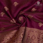Fancy Raw Silk Saree - Dark Purple SASFS36627 - Image 2