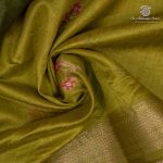 Fancy Raw Silk Saree - Pea Green SASFS36633 - Image 2