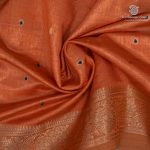 Fancy Raw Silk Saree - Light Orange SASFS36638 - Image 2