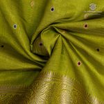 Fancy Raw Silk Saree - Pea Green SASFS36640 - Image 2