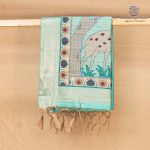 Fancy Raw Silk Saree - Light Aqua SASFS36641