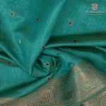 Fancy Raw Silk Saree - Light Aqua SASFS36641 - Image 2