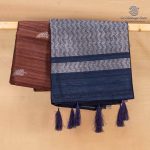 Fancy Raw Silk Saree - Dark Brown SASFS36689