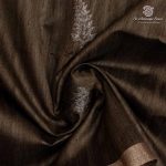 Fancy Raw Silk Saree - Cedar Brown SASFS36690 - Image 2