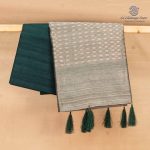 Fancy Raw Silk Saree - Dark Green SASFS36692