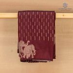 Fancy Raw Silk Saree - Dark Brown SASFS36749
