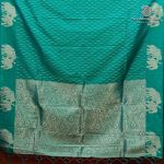 Fancy Raw Silk Saree - Aqua Green SASFS36751 - Image 4