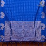 Fancy Raw Silk Saree - Navy Blue SASFS36752 - Image 4
