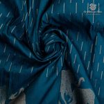 Fancy Raw Silk Saree - Teal Blue SASFS36757 - Image 2