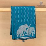 Fancy Raw Silk Saree - Teal Blue SASFS36757