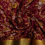 Semi Mysore Silk Sarees - Dark Maroon SASFS36783 - Image 2