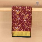 Semi Mysore Silk Sarees - Dark Maroon SASFS36783