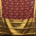Semi Mysore Silk Sarees - Dark Maroon SASFS36783 - Image 4