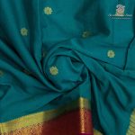 Semi Mysore Silk Sarees - Dark Aqua Green SASFS36792 - Image 2