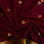 Semi Mysore Silk Sarees - Dark Maroon SASFS36796 - Image 2