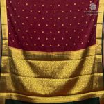 Semi Mysore Silk Sarees - Dark Maroon SASFS36796 - Image 4