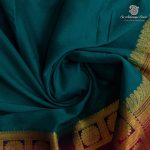 Semi Mysore Silk Sarees - Dark Aqua Green SASFS36797 - Image 2