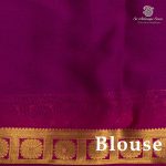 Semi Mysore Silk Sarees - Dark Aqua Green SASFS36797 - Image 3