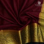 Semi Mysore Silk Sarees - Dark Maroon SASFS36800 - Image 2