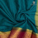 Semi Mysore Silk Sarees - Dark Aqua Green SASFS36803 - Image 2