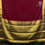 Semi Mysore Silk Sarees - Dark Maroon SASFS36812 - Image 4