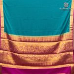 Semi Mysore Silk Sarees - Dark Aqua Green SASFS36816 - Image 4