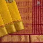 Semi Silk Cotton Printed Sarees – Mustard Yellow SASPC37046