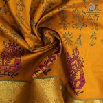 Semi Silk Cotton Printed Sarees – Reno sand SASPC37048 - Image 2