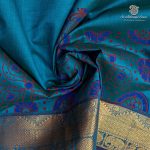 Semi Silk Cotton Printed Sarees – Cerulean Blue SASPC37050 - Image 2