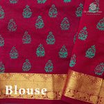 Semi Silk Cotton Printed Sarees – Cerulean Blue SASPC37050 - Image 3