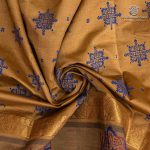Semi Silk Cotton Printed Sarees – Dark Beige SASPC37051 - Image 2