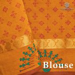 Semi Silk Cotton Printed Sarees – Maroon SASPC37052 - Image 3